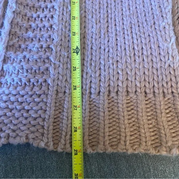 JACKSON ROWE I See You Chunky Cardigan Sweater Women Size Small Zip Dusty Pink - Picture 10 of 12